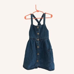 Zara denim overall dress